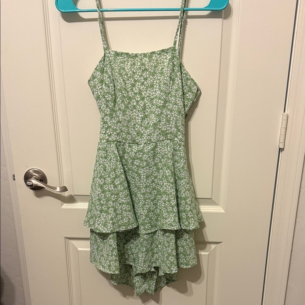 Green Floral  Dress